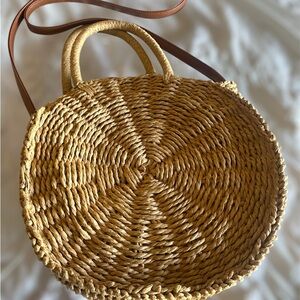 Olivia Miller Tan Shoulder Bag with Woven Design
